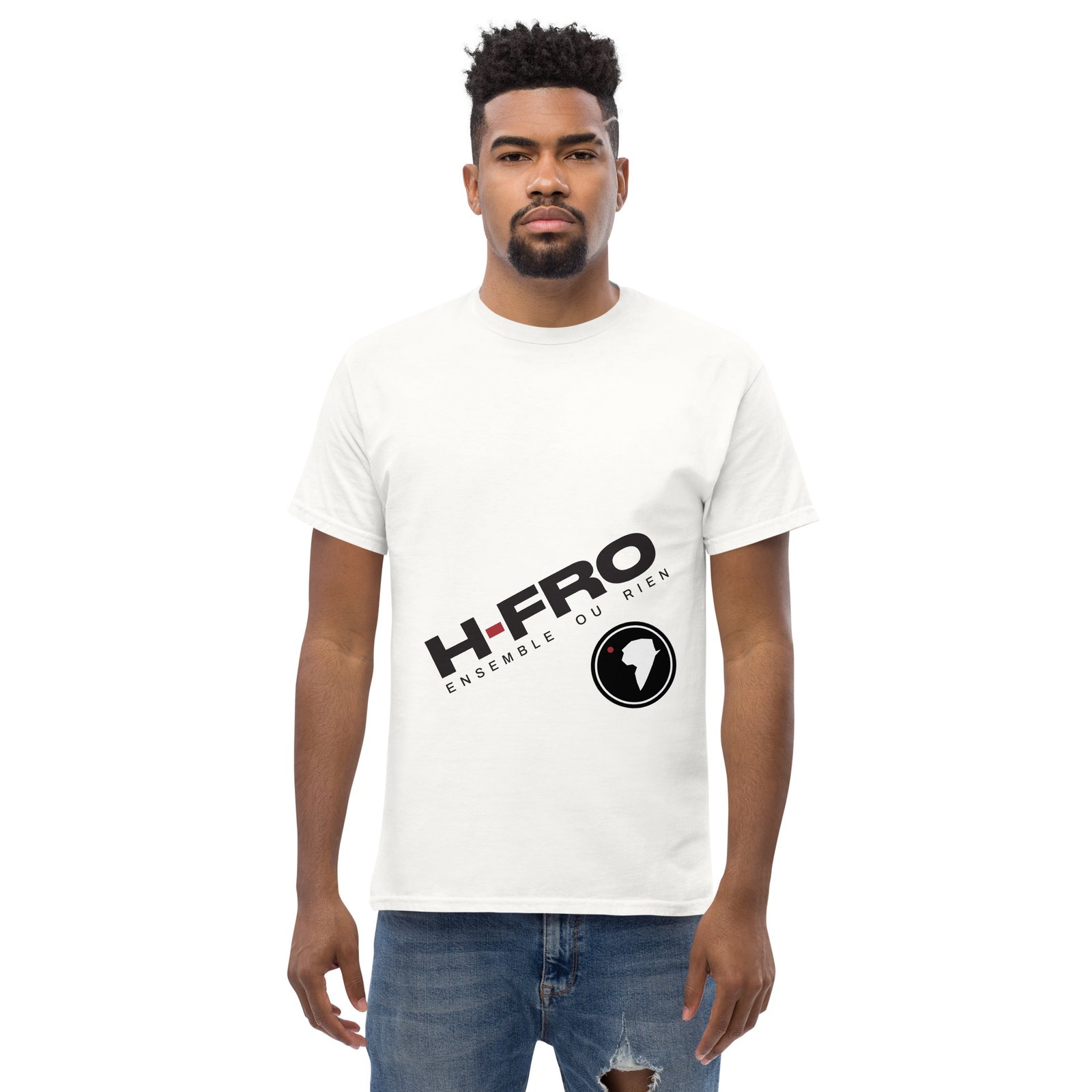 T-shirt H-T DIAGONALE BLANC