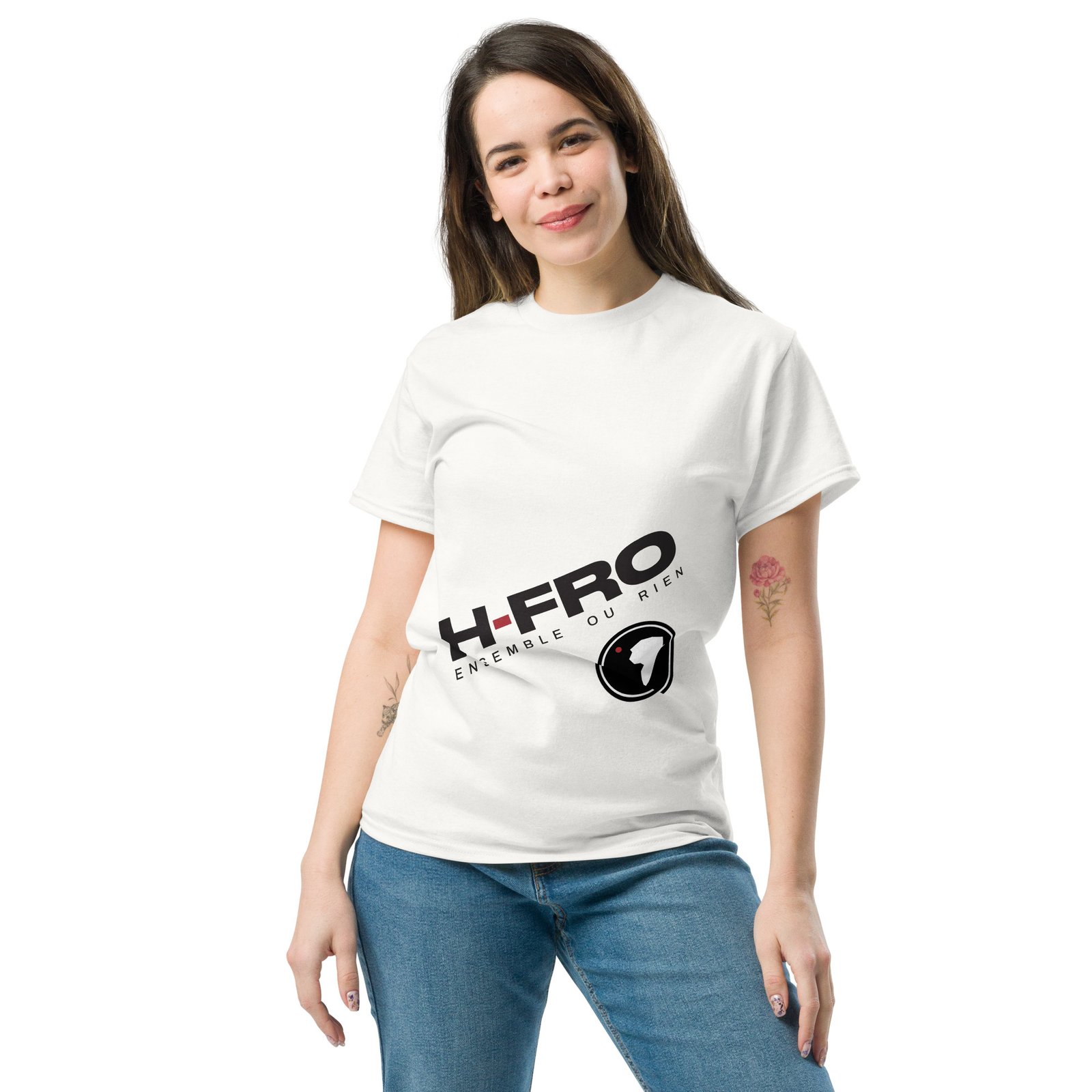 T-shirt H-T DIAGONALE BLANC – Image 2