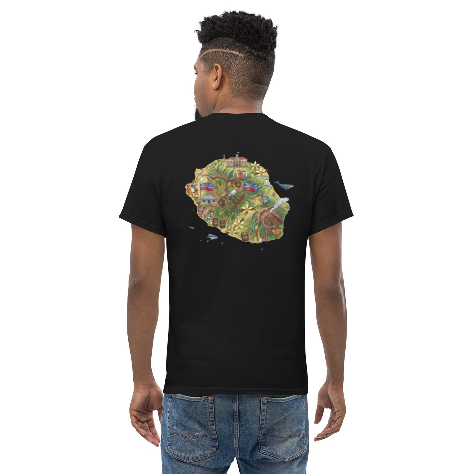 T-shirt classique unisexe H-T LA REUNION Lé LA – Image 2