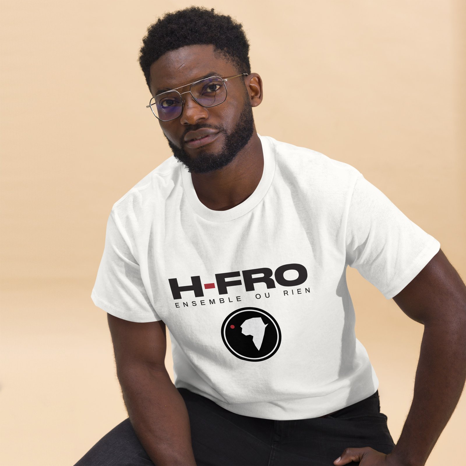 T-shirt classique unisexe H-T HAFRIQUE BLANC