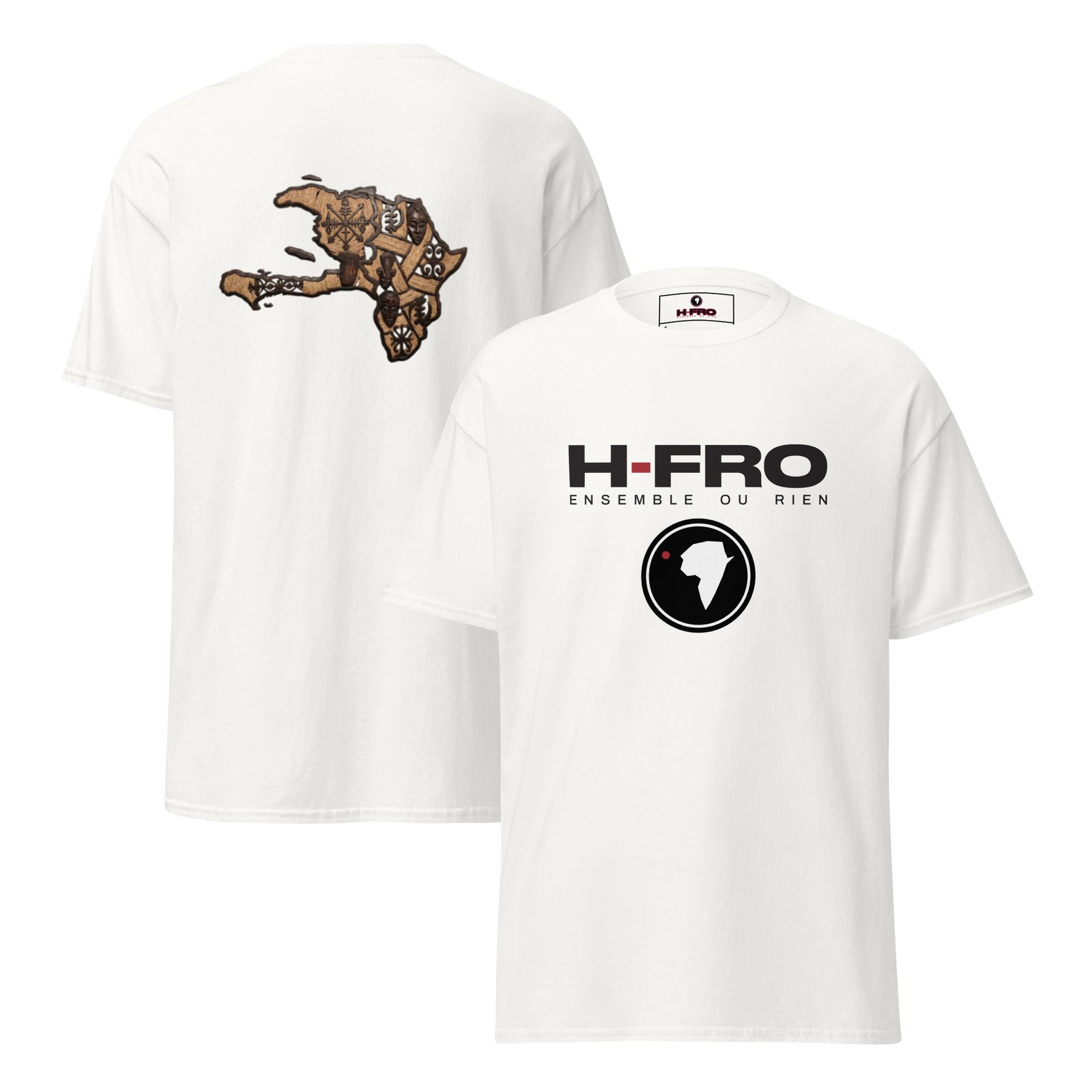T-shirt classique unisexe H-T HAFRIQUE BLANC – Image 3