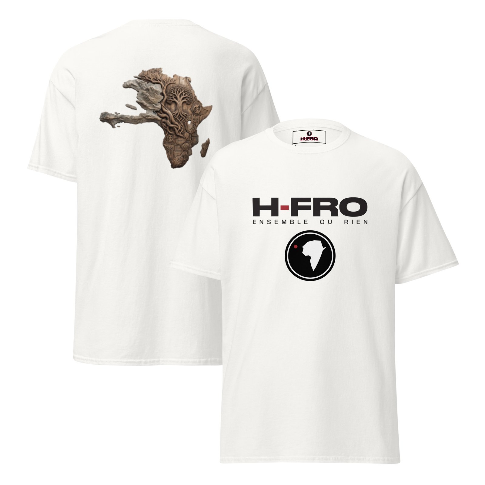 T-shirt classique unisexe H-T FUSION BLANC – Image 3