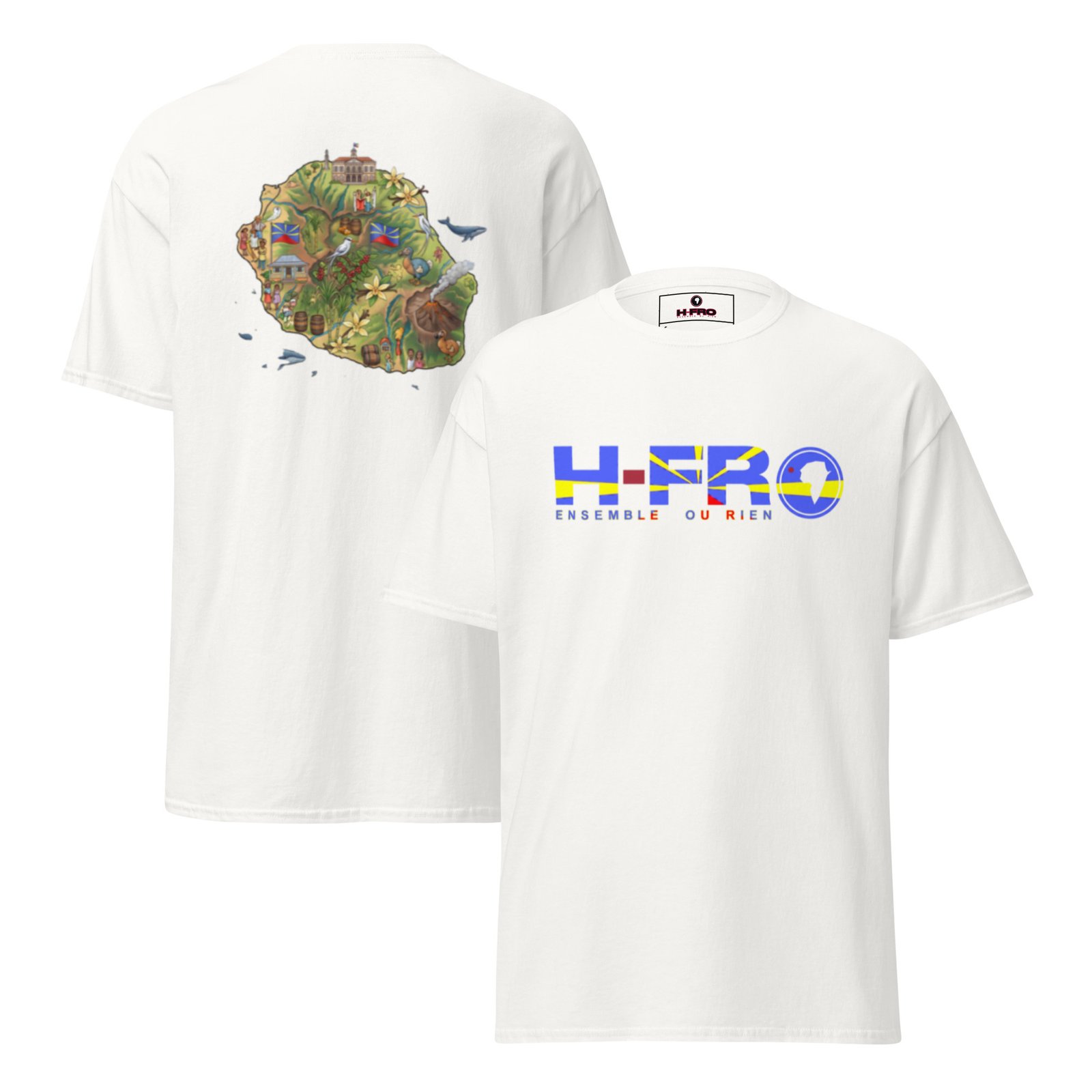 T-shirt classique unisexe H-T LA REUNION Lé LA – Image 6