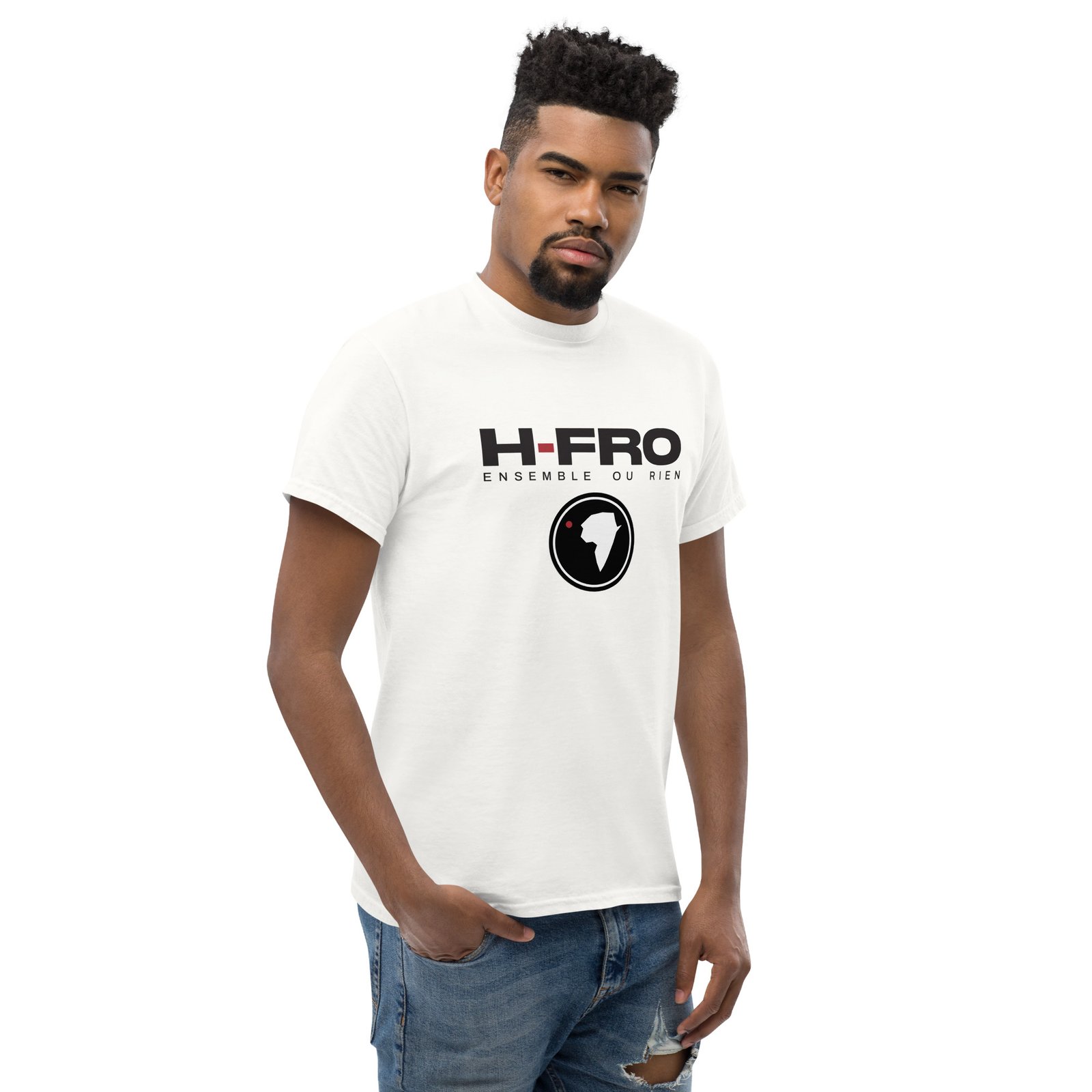 T-shirt classique unisexe H-T FUSION BLANC